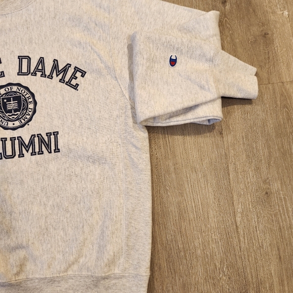 Vintage Champion Reverse Weave Notre Dame Alumni Sweatshirt Crewneck Mens Small - Picture 4 of 8